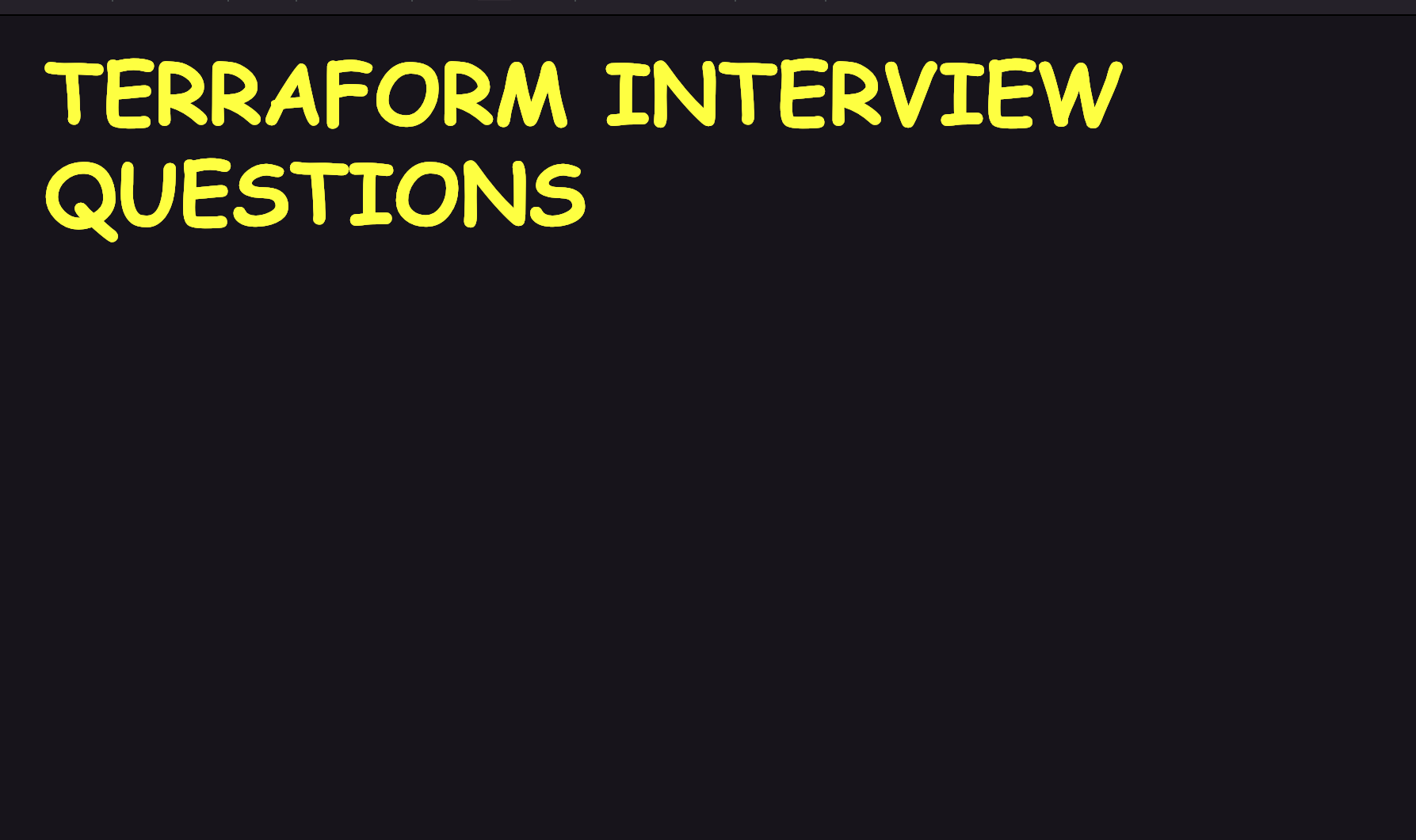 Terraform Interview Questions