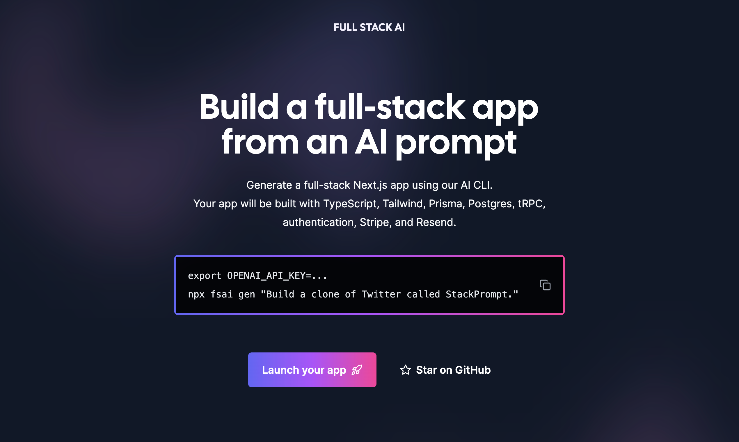 Full Stack AI demo