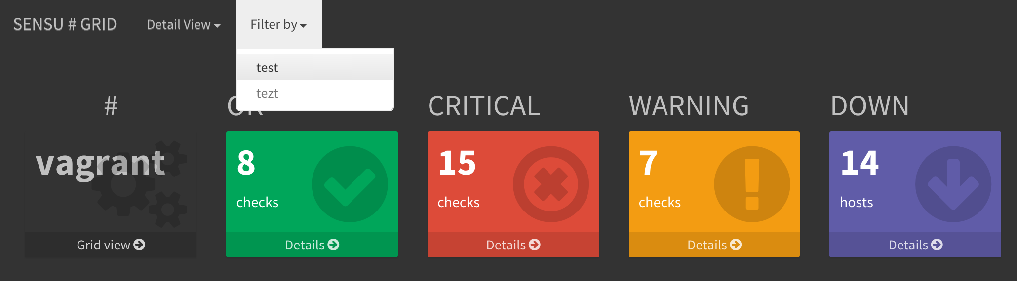 sensu-grid apply filter screenshot