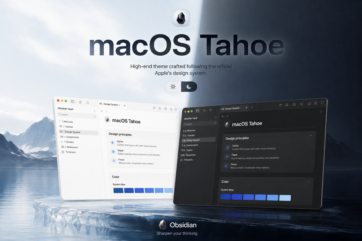 macOS Tahoe theme preview