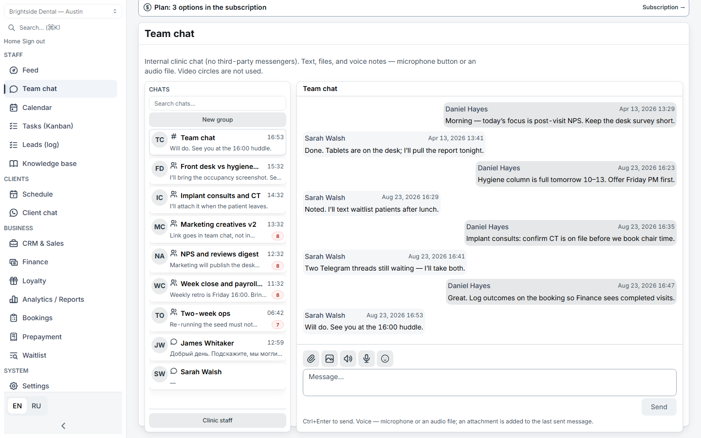Team chat