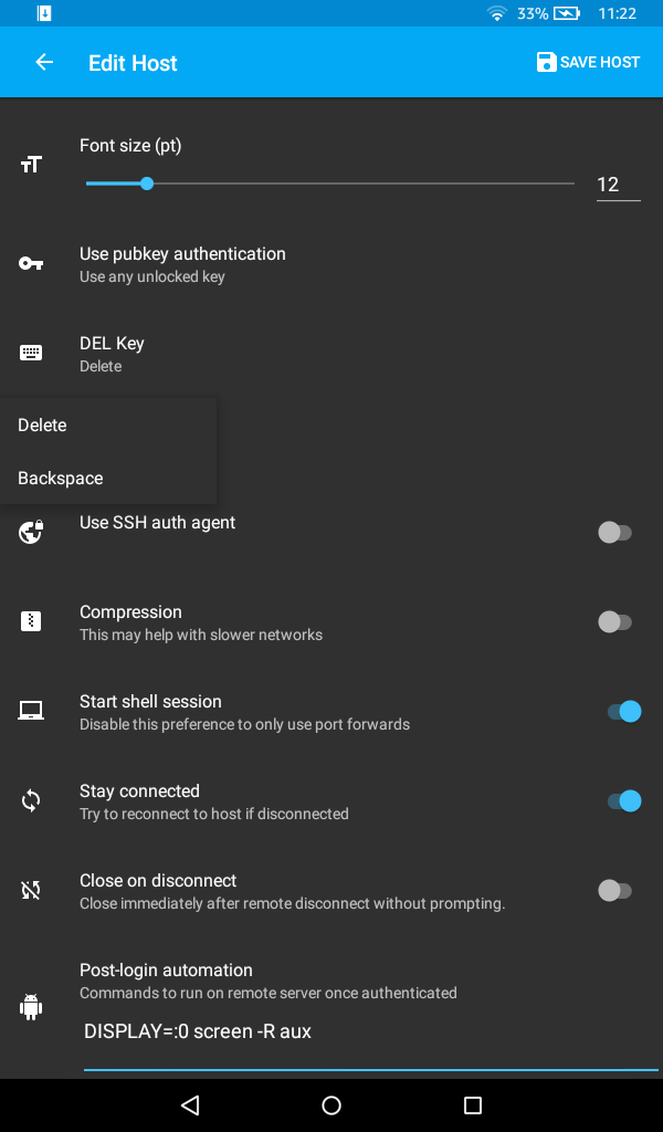 ConnectBot settings