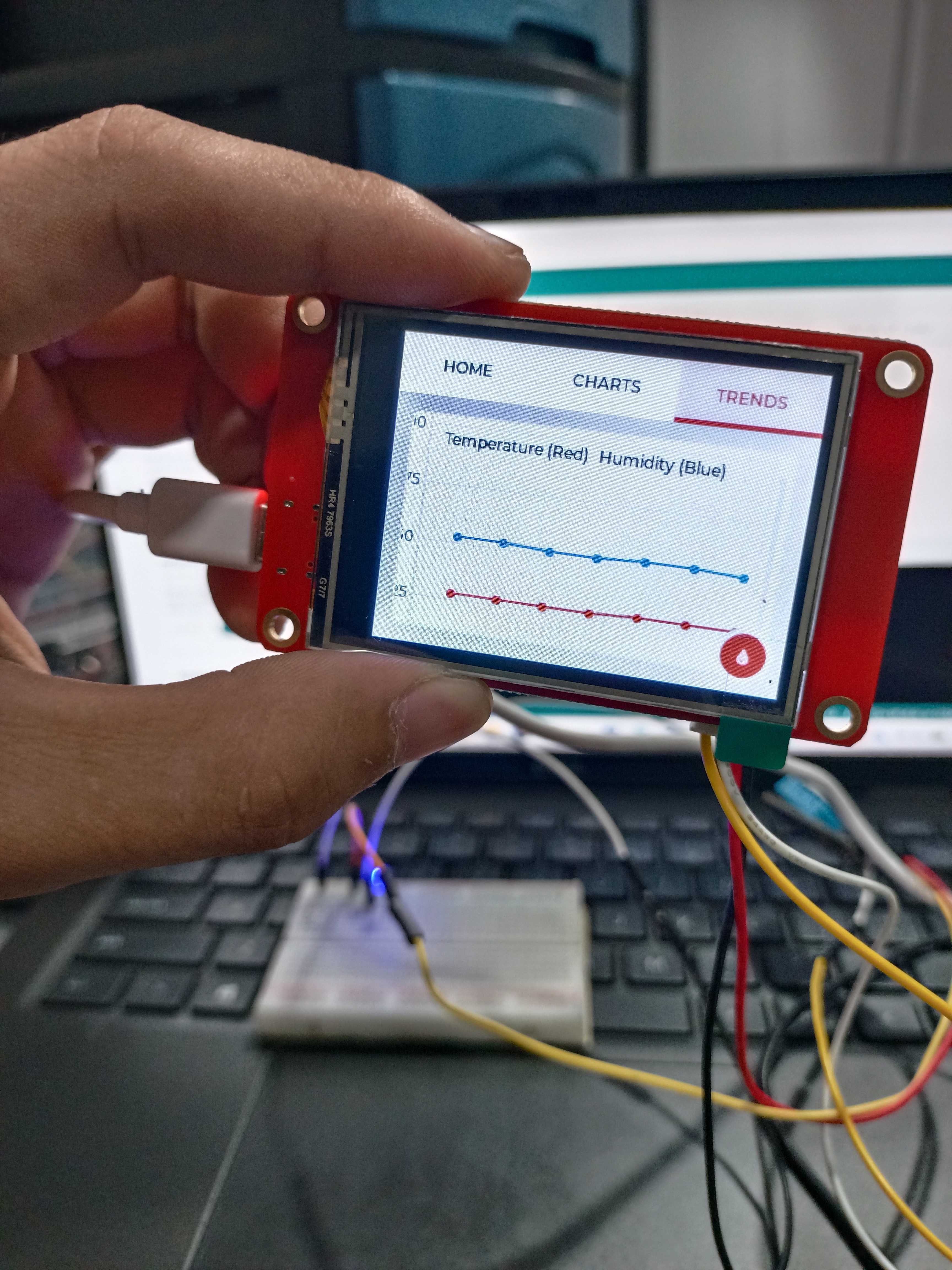 CrowPanel ESP32 LVGL dashboard design preview