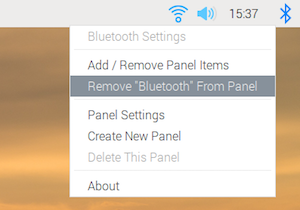 Pi Desktop disable BT Menu