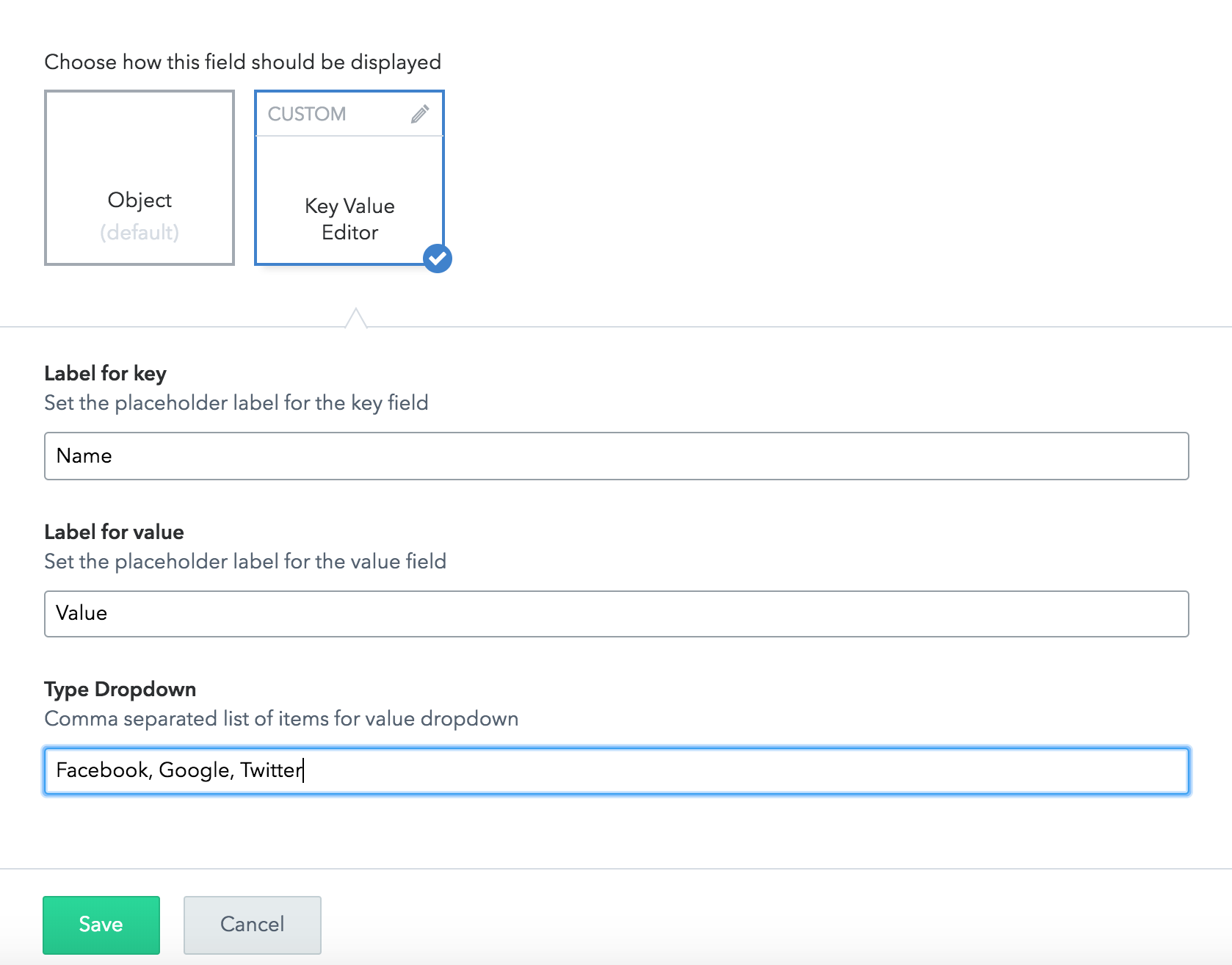 Configuration options