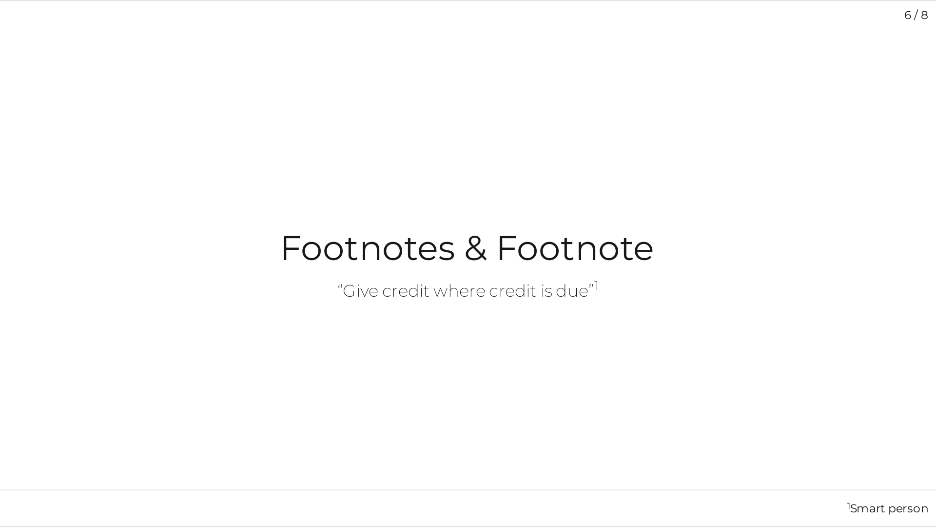 Footnotes & Footnote