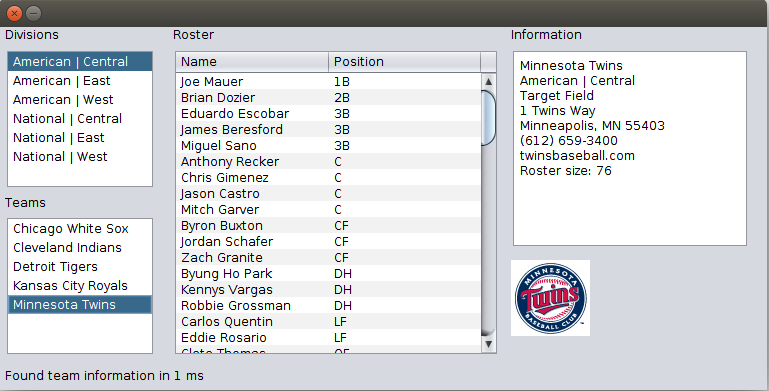 MLB Project GUI