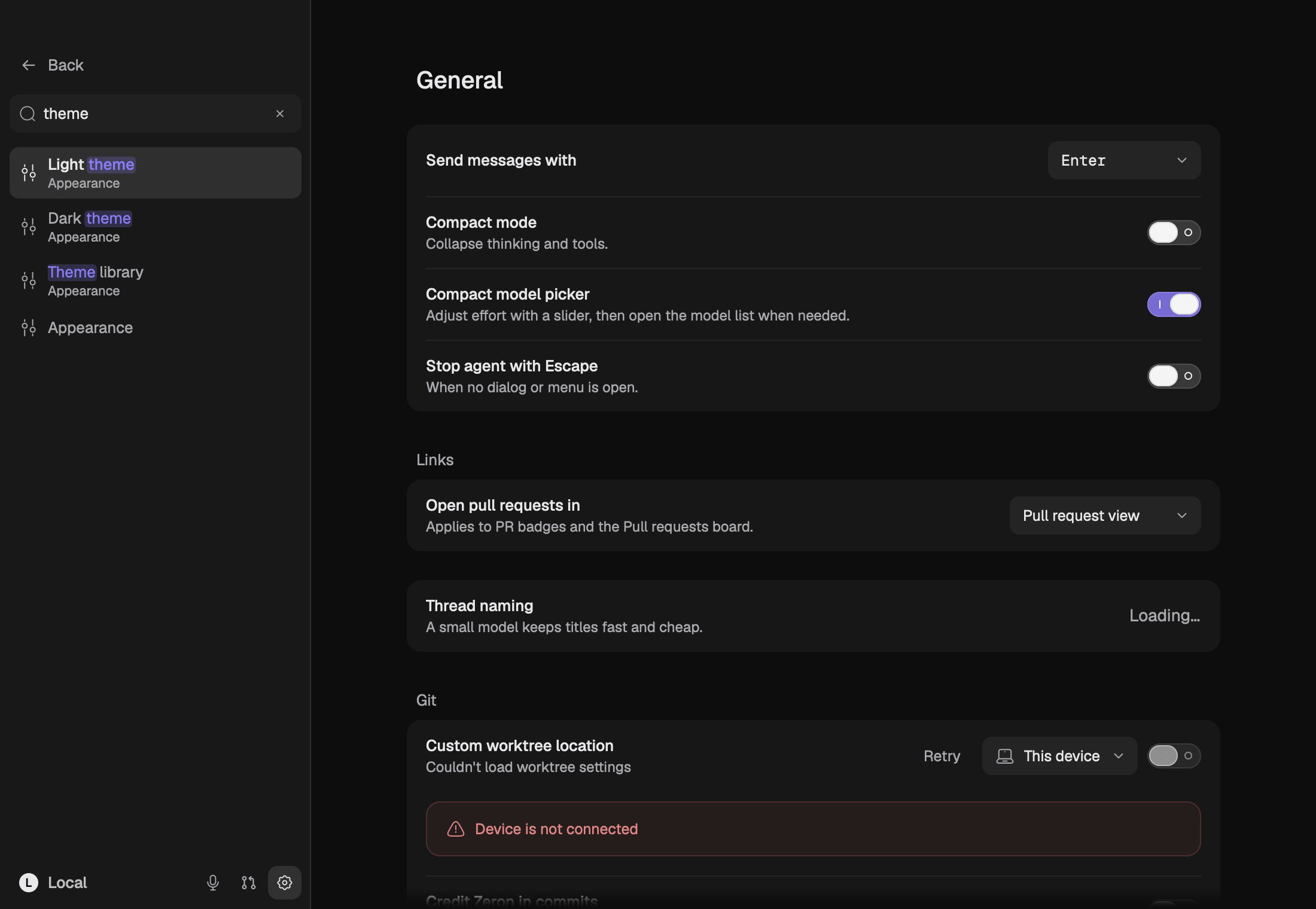 Query "theme", dark