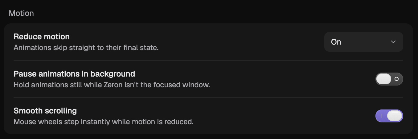 Smooth scrolling under reduced motion