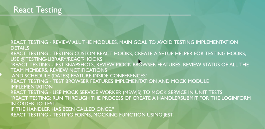 React Testing