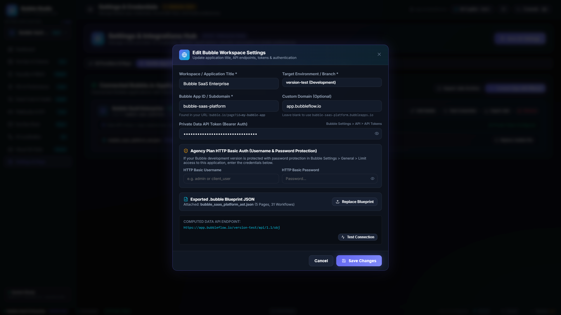 Workspace Settings