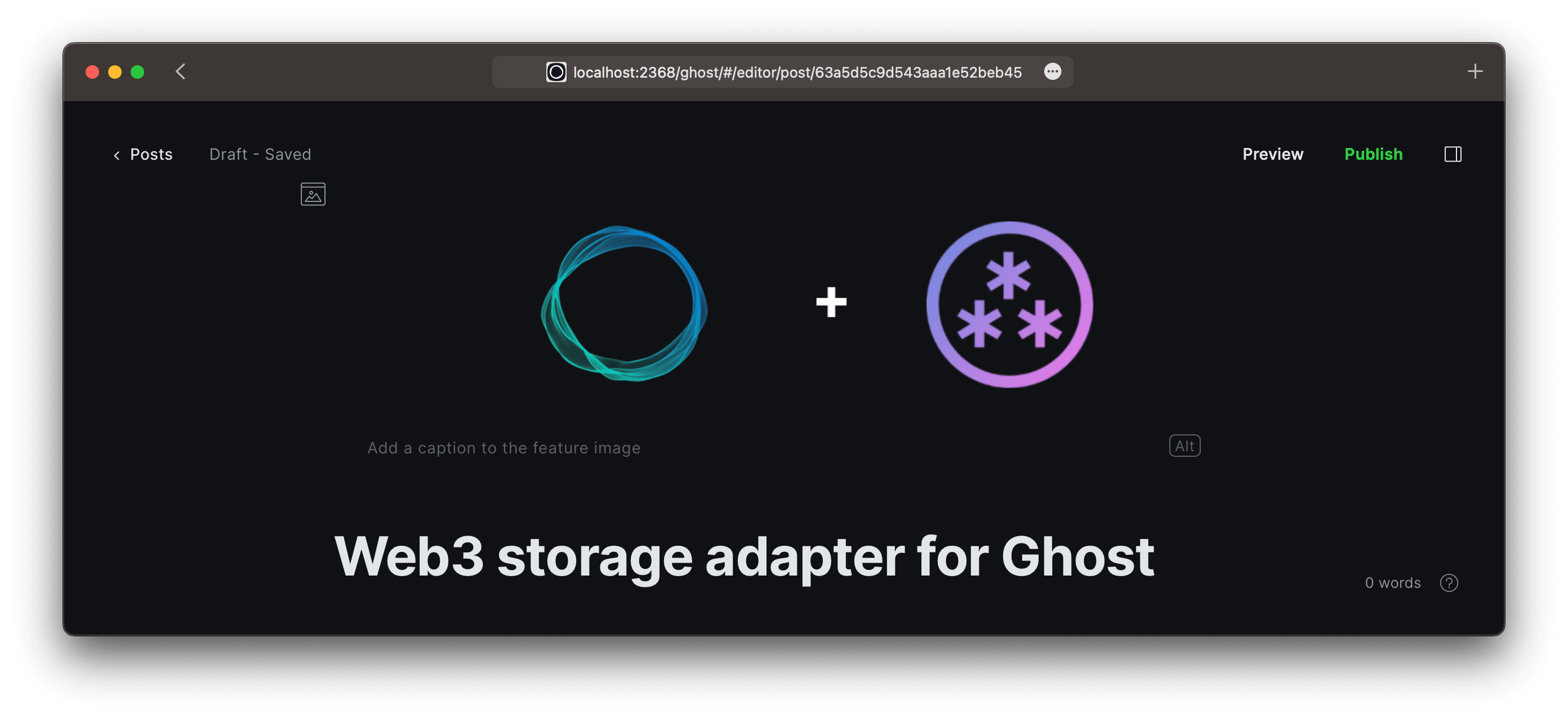 Configuration Ghost + Web3