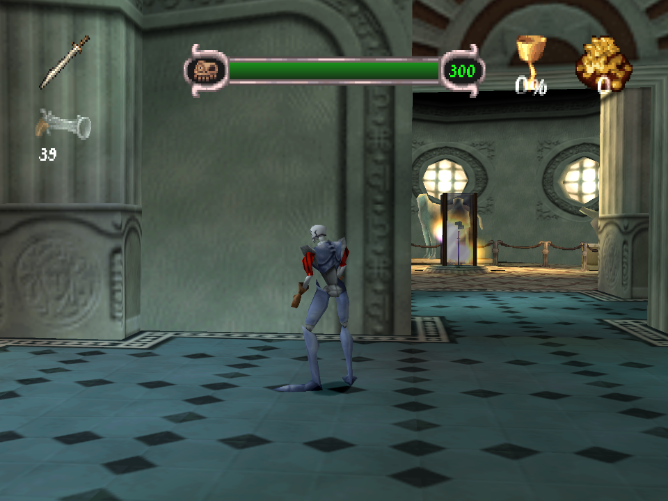 Museum checkpoint at 4:3 showing the original-width world view and HUD layout