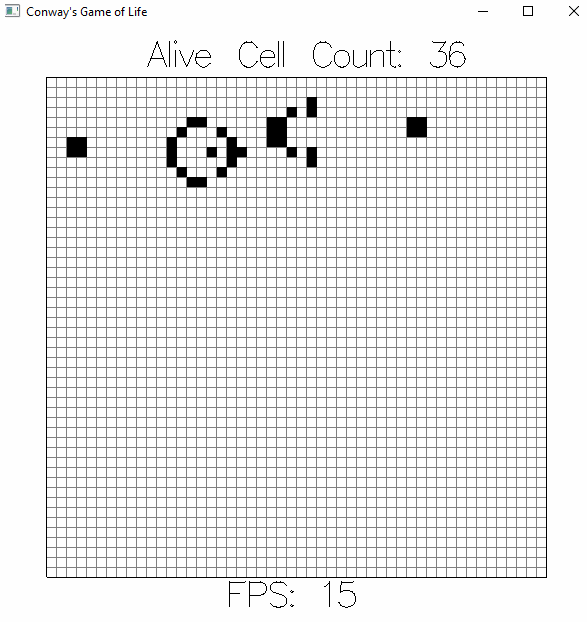 Conway game of life