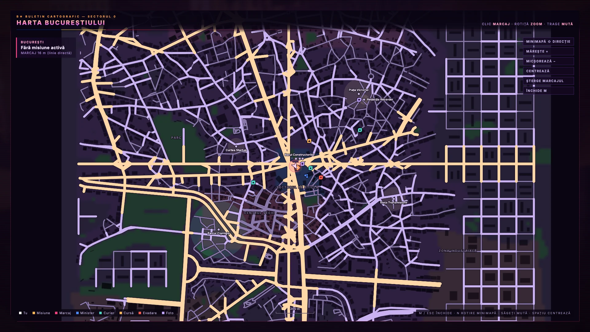 The full interactive Bucharest map and route planner