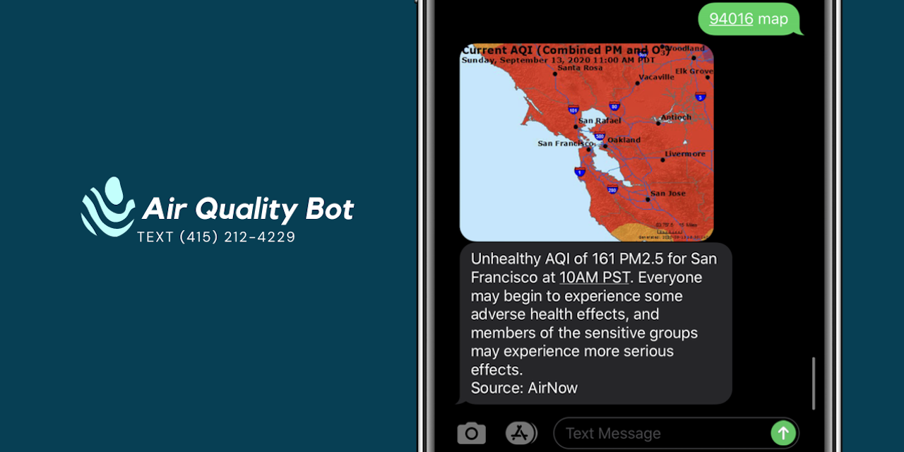 Air Quality Bot - Text (415) 212-4229