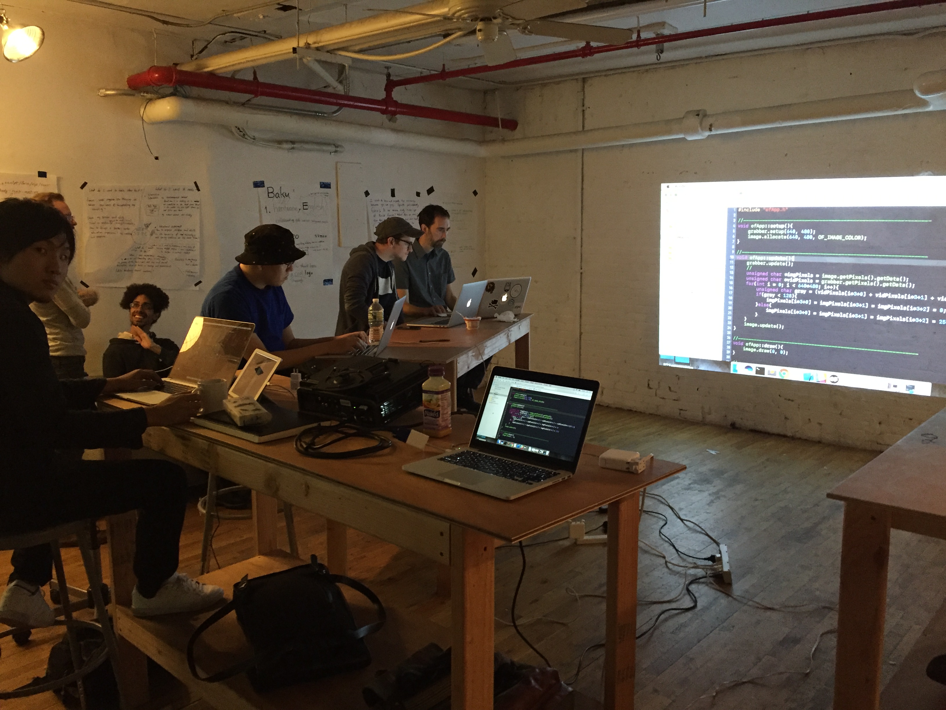 Impromptu Open Frameworks workshop at SFPC