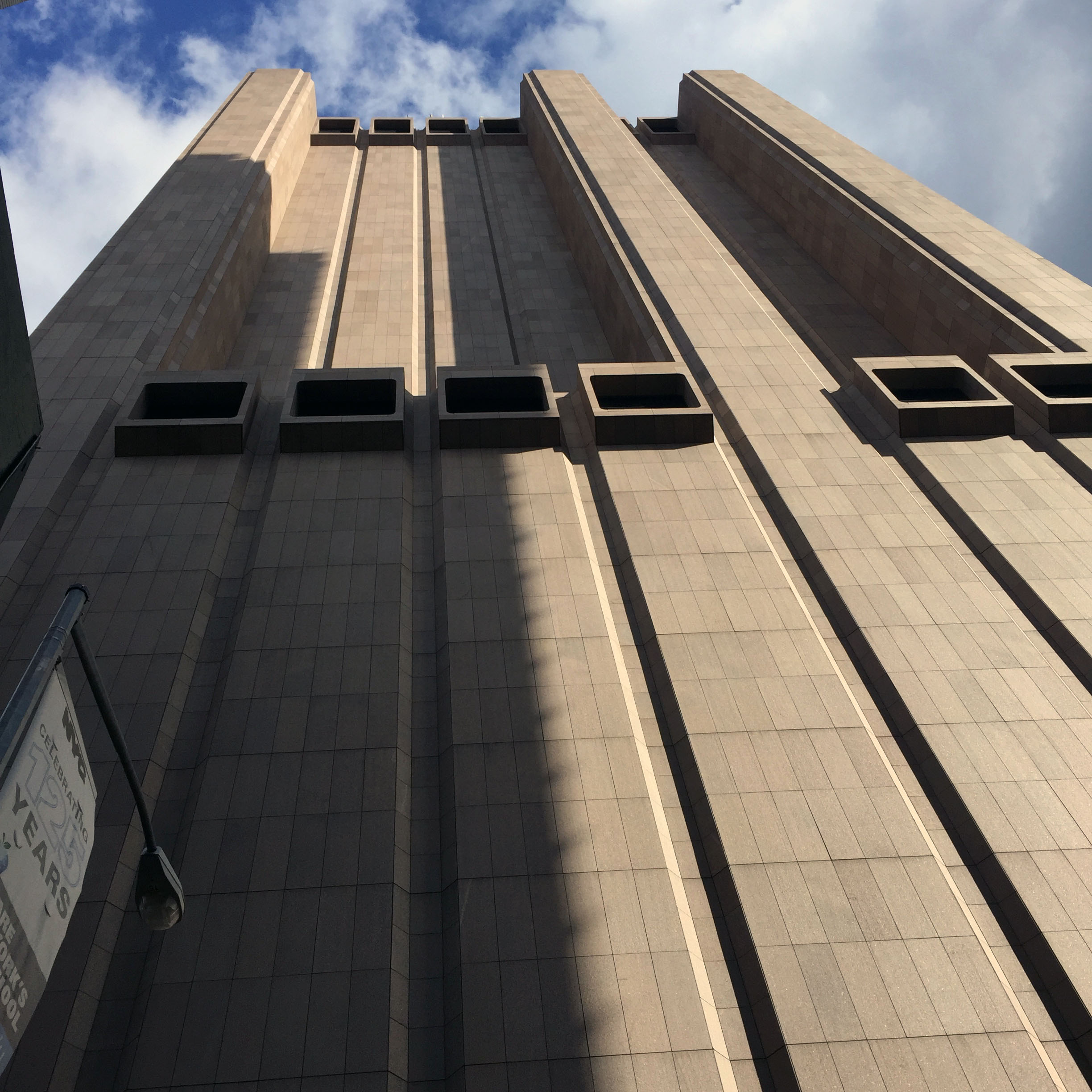 Windowless tomb-like ATT power distro building