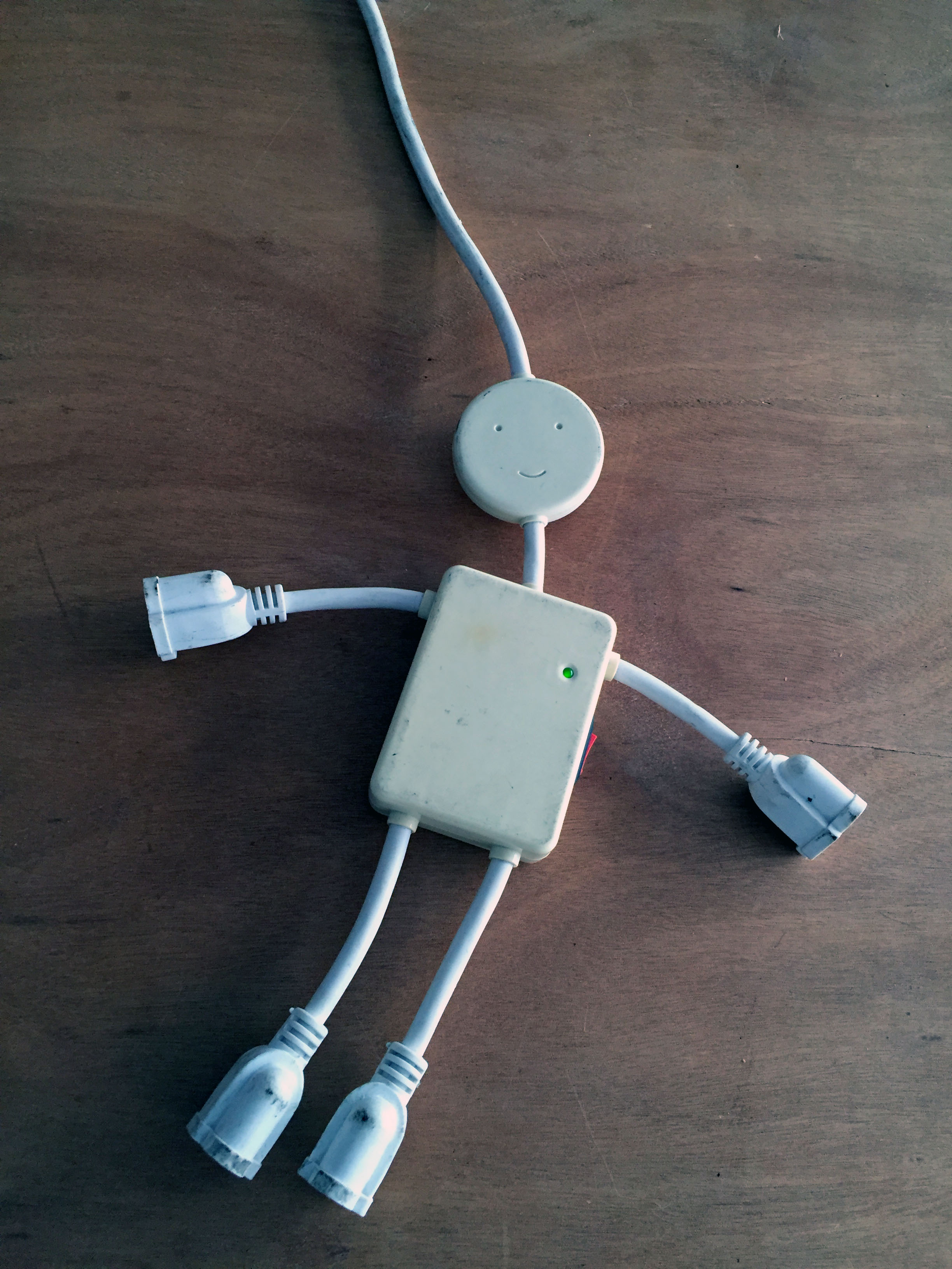 our happy power strip man