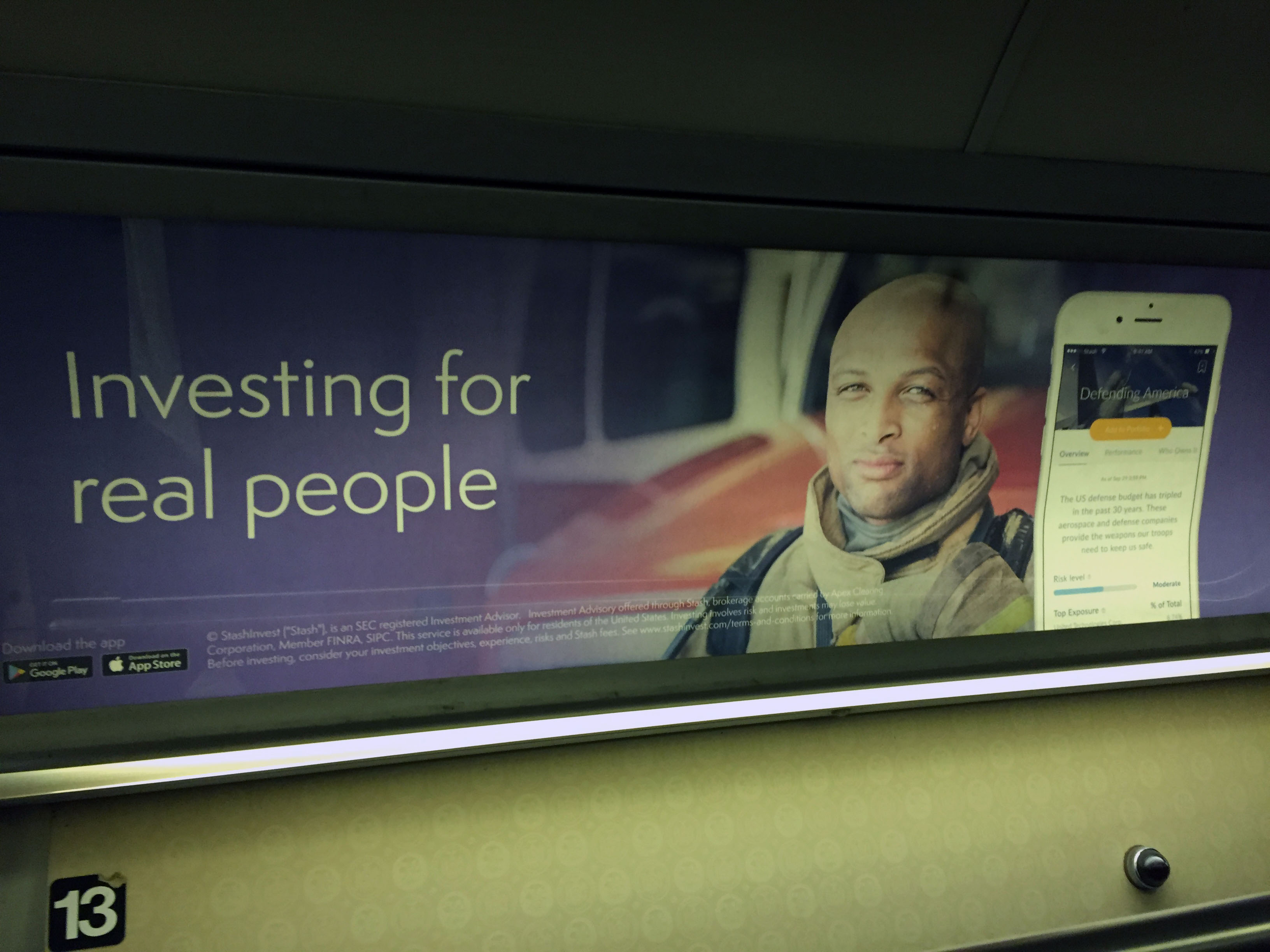 Investing app ad