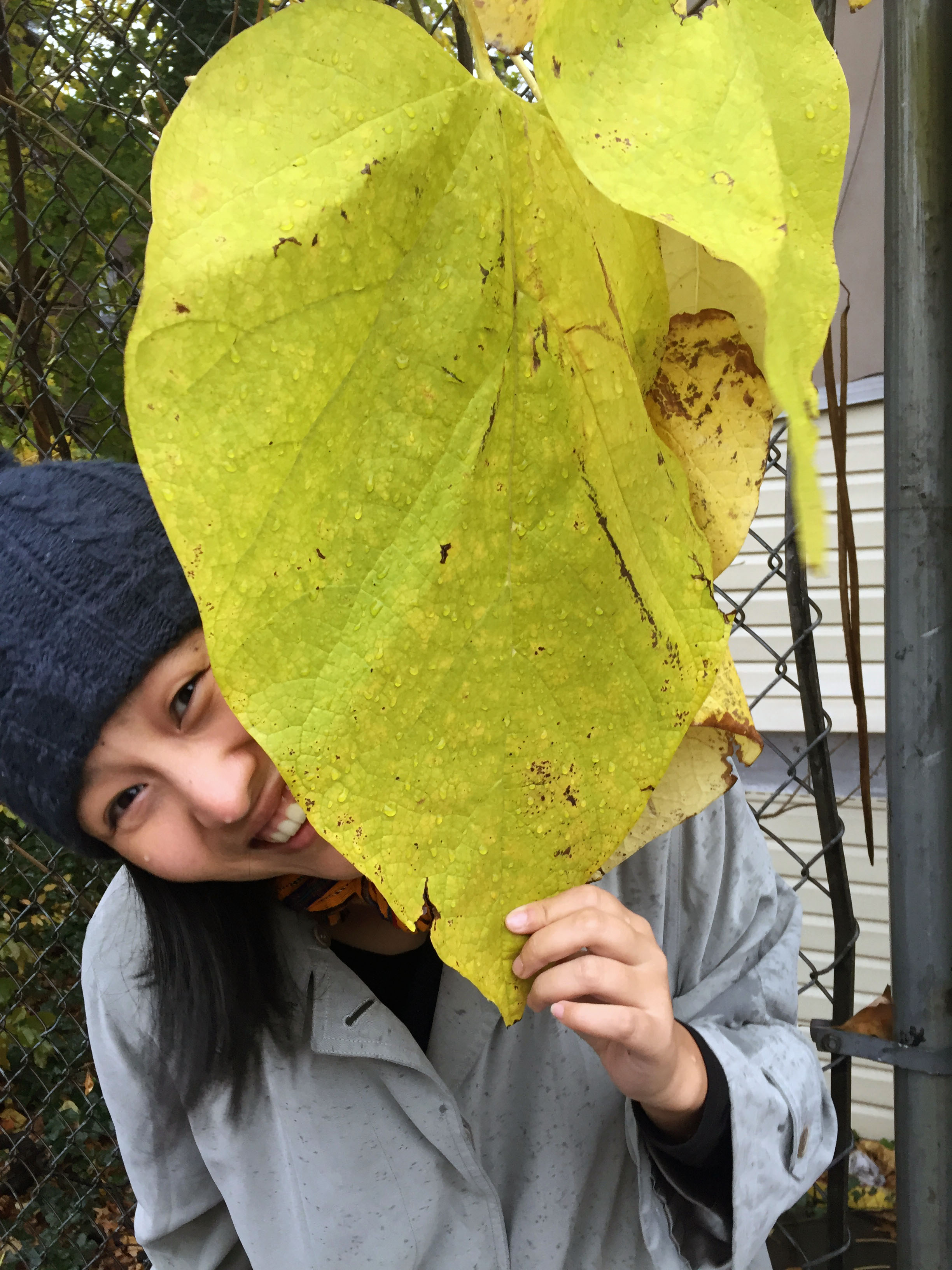 Dannie and leaf