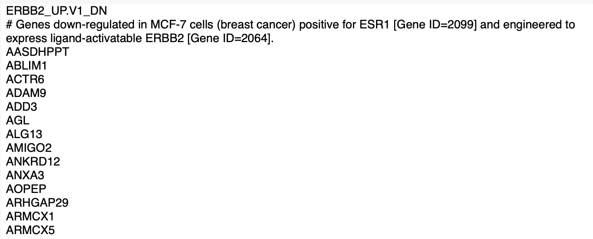 example gene signature file