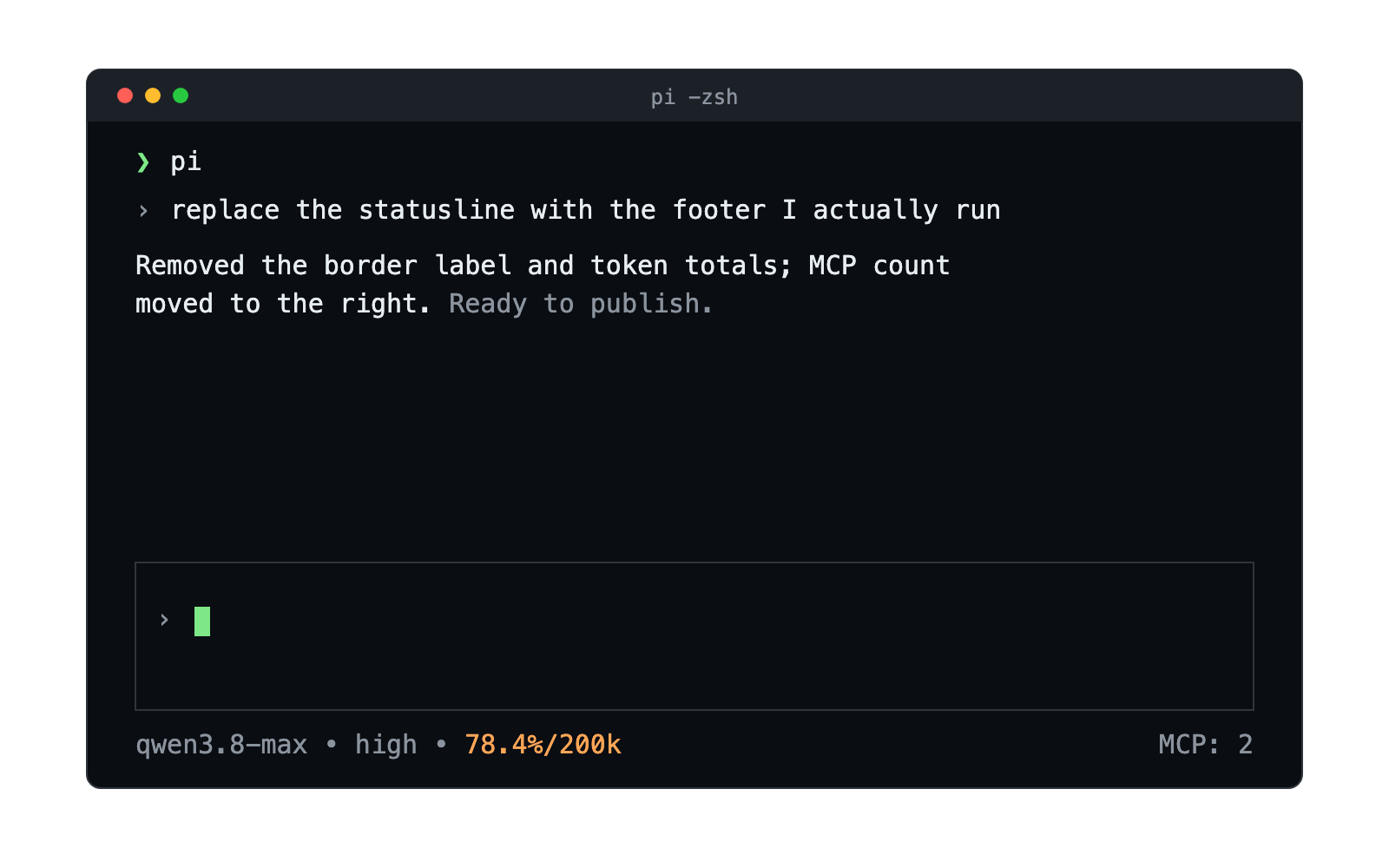 pi-statusline demo