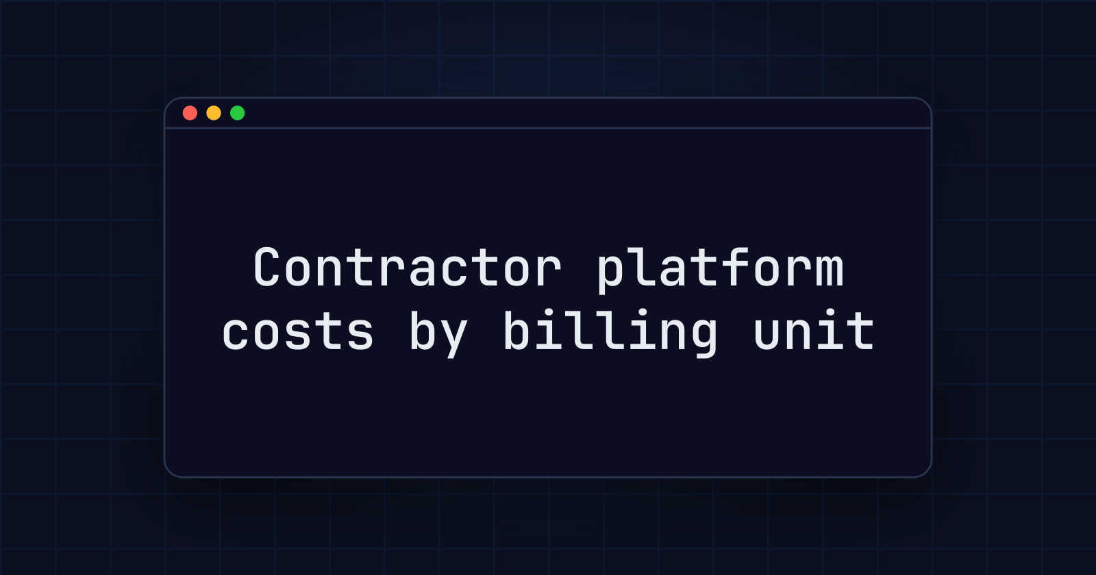 What contractor platforms cost per active worker, task and transfer