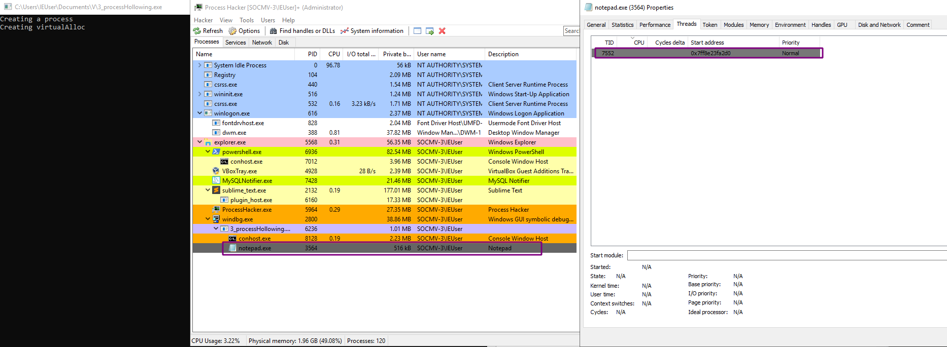 OffensiVe Security with V 2 - Process Hollowing - \x90