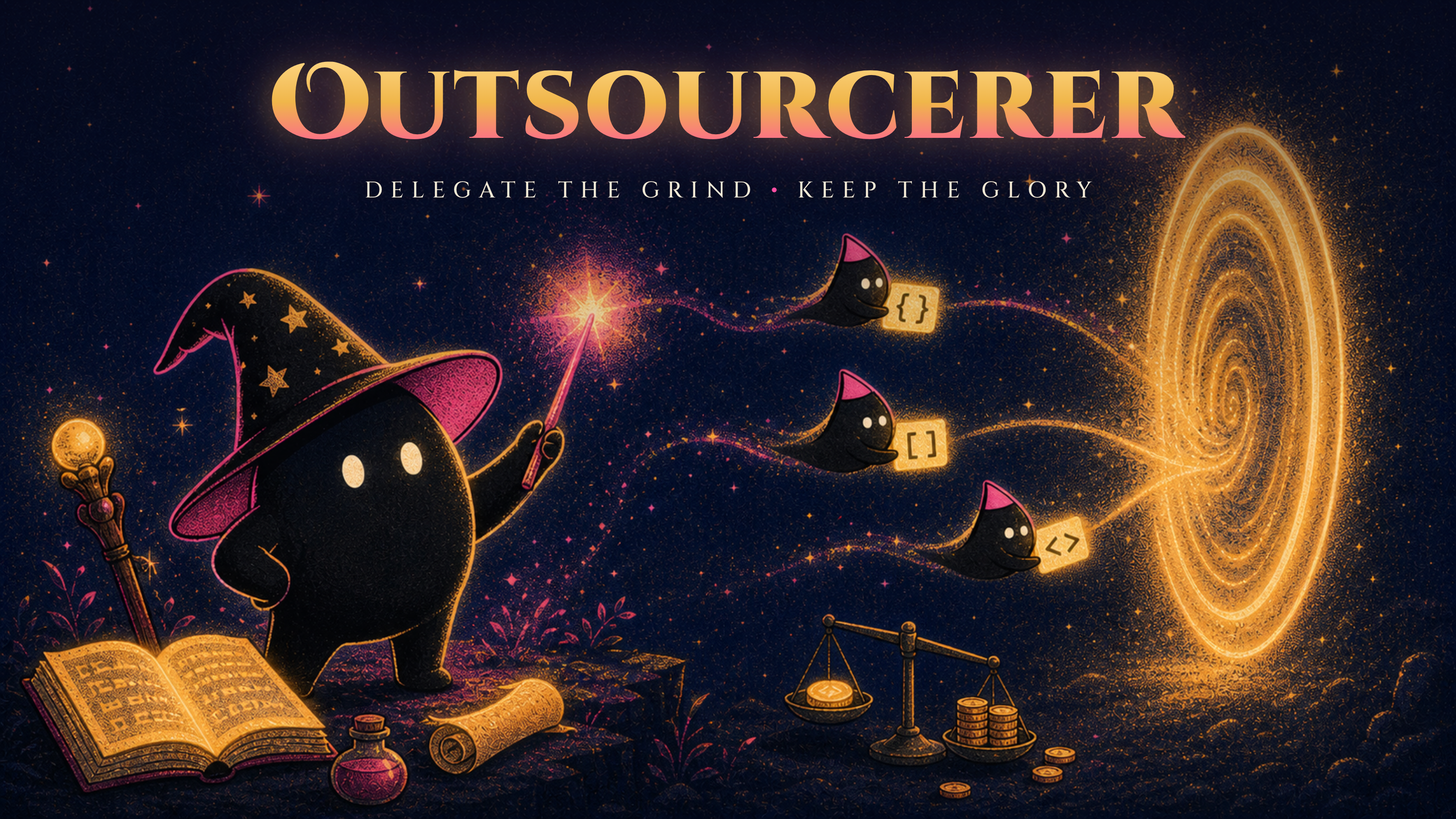 Outsourcerer, delegate the grind, keep the glory