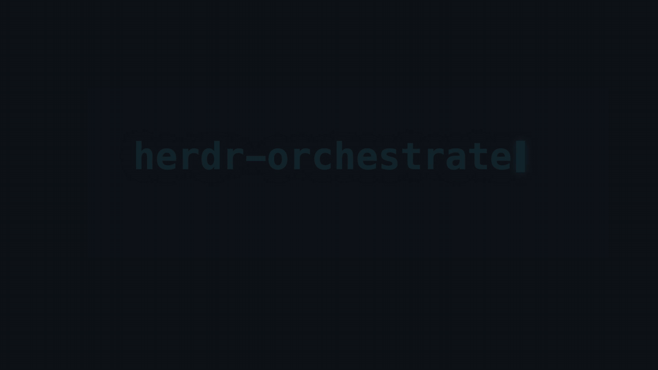 How herdr-orchestrate works: captain → one orchestrator pane → visible worker lanes; roles; the implement/watch loop; batch review → triage → land → verify; guardrails; machine-clean sweep