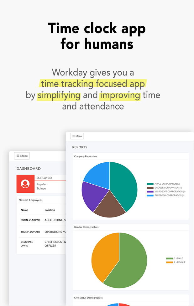 workday time clock app for humans