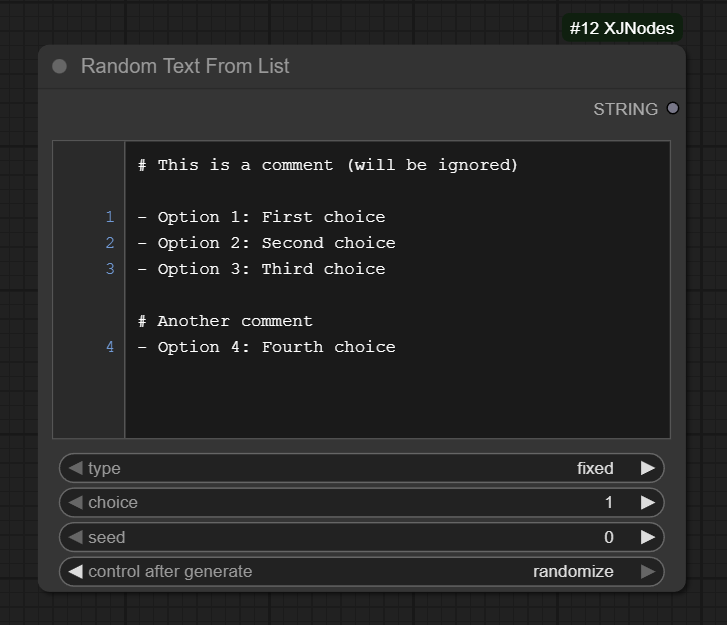 TextFromList