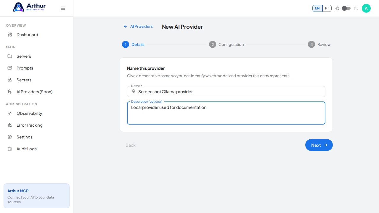 Describe which automated features should use the provider