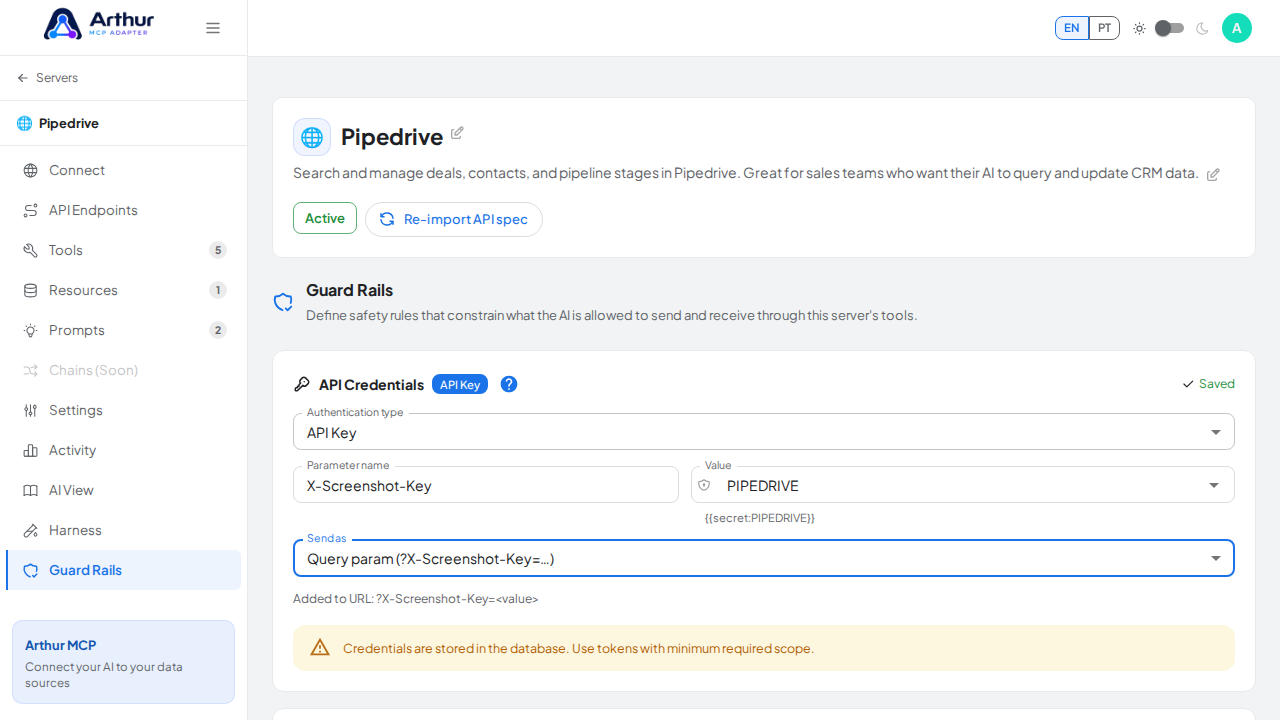 Configure the key as a query parameter to demonstrate the header alternative
