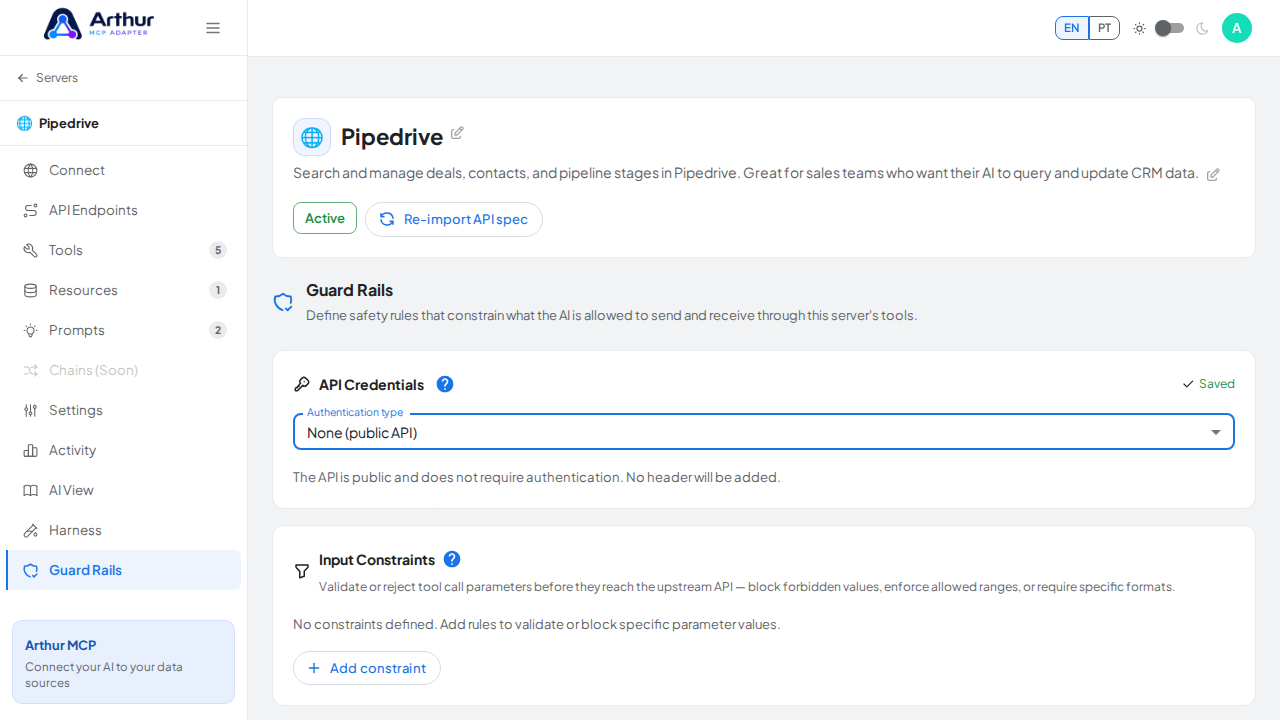 Return to None and remove the temporary credential from the capture server