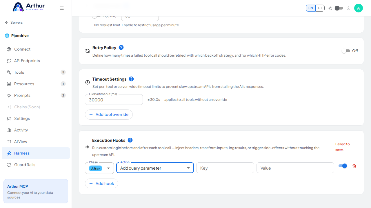 Choose an action that adds a query parameter