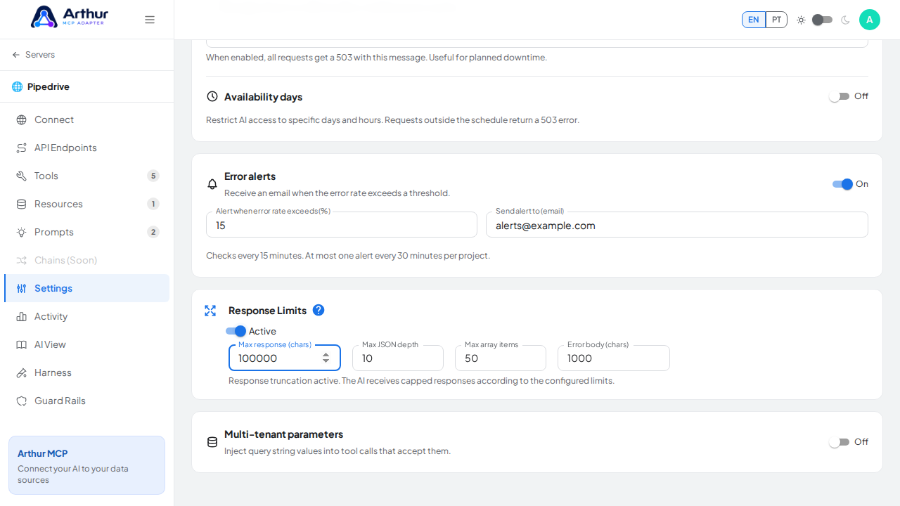 Restore the fixture's baseline maximum response length