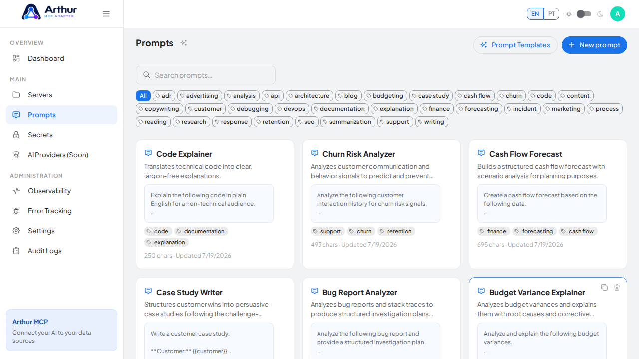 Create the Code Explainer prompt in the shared library