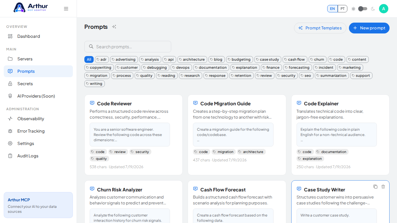 Create the Code Reviewer prompt in the shared library