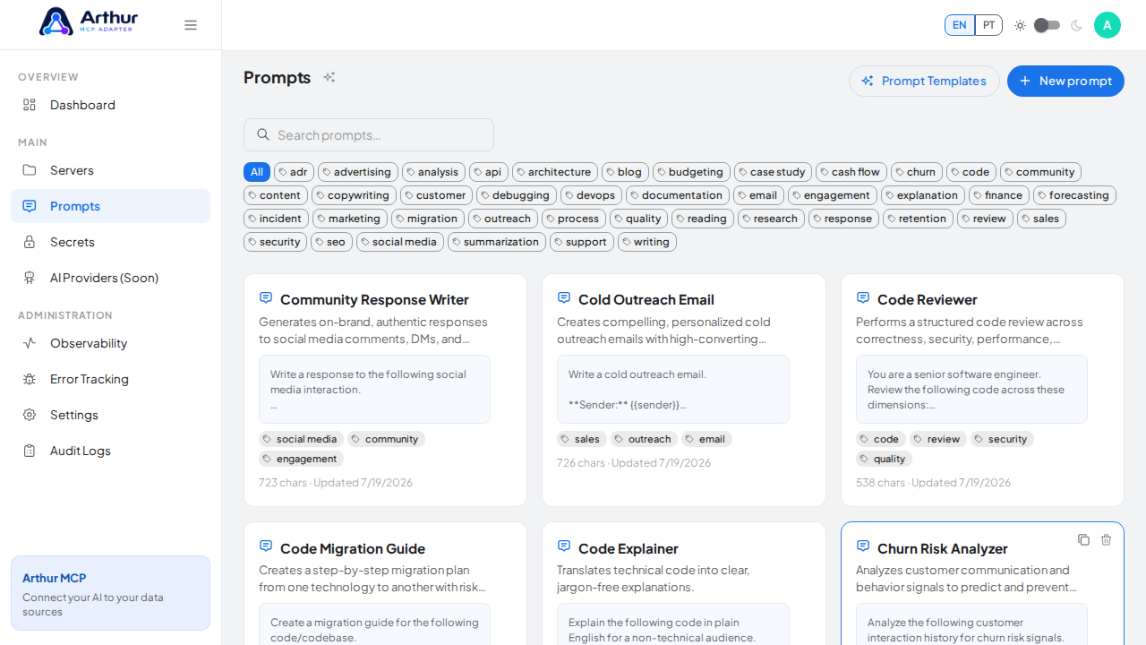 Create the Community Response Writer prompt in the shared library