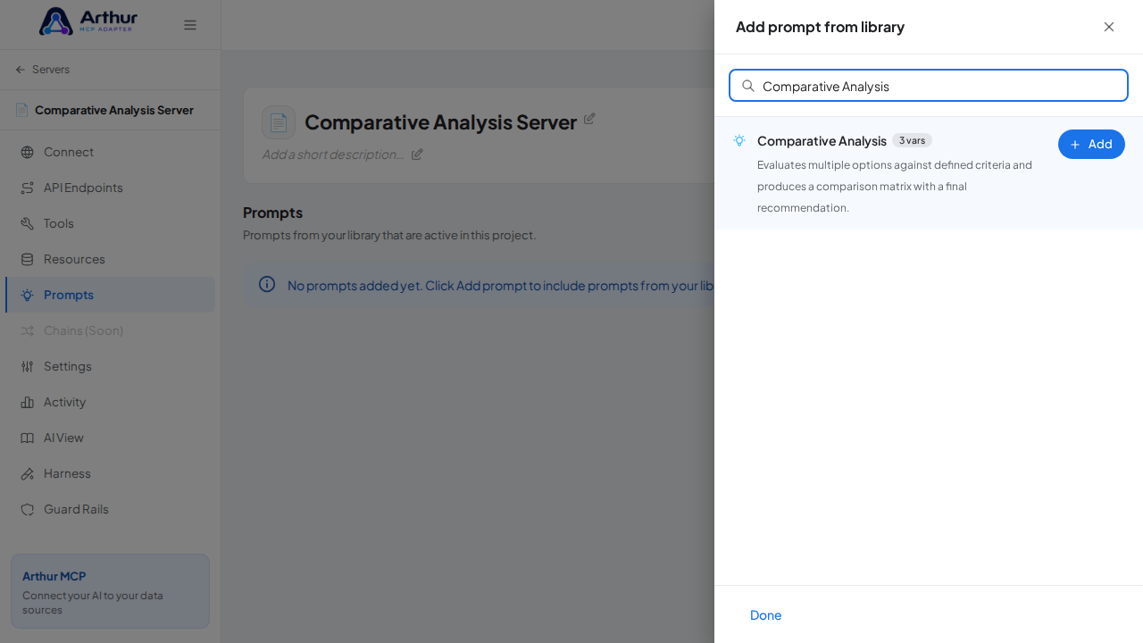 Search the library for the Comparative Analysis prompt