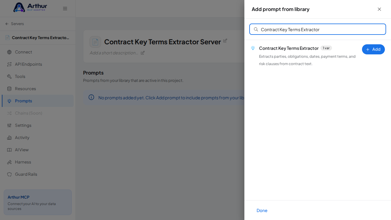Search the library for the Contract Key Terms Extractor prompt