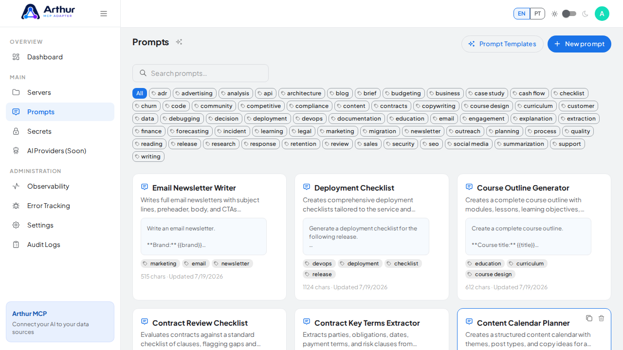 Create the Email Newsletter Writer prompt in the shared library