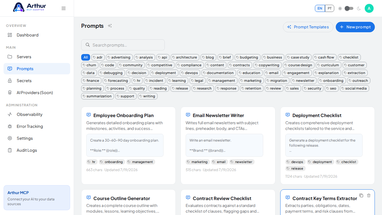 Create the Employee Onboarding Plan prompt in the shared library