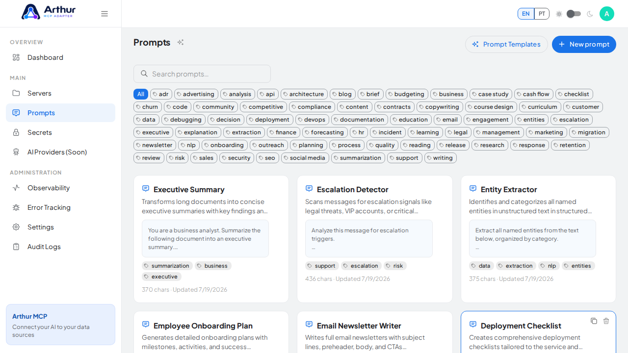 Create the Executive Summary prompt in the shared library