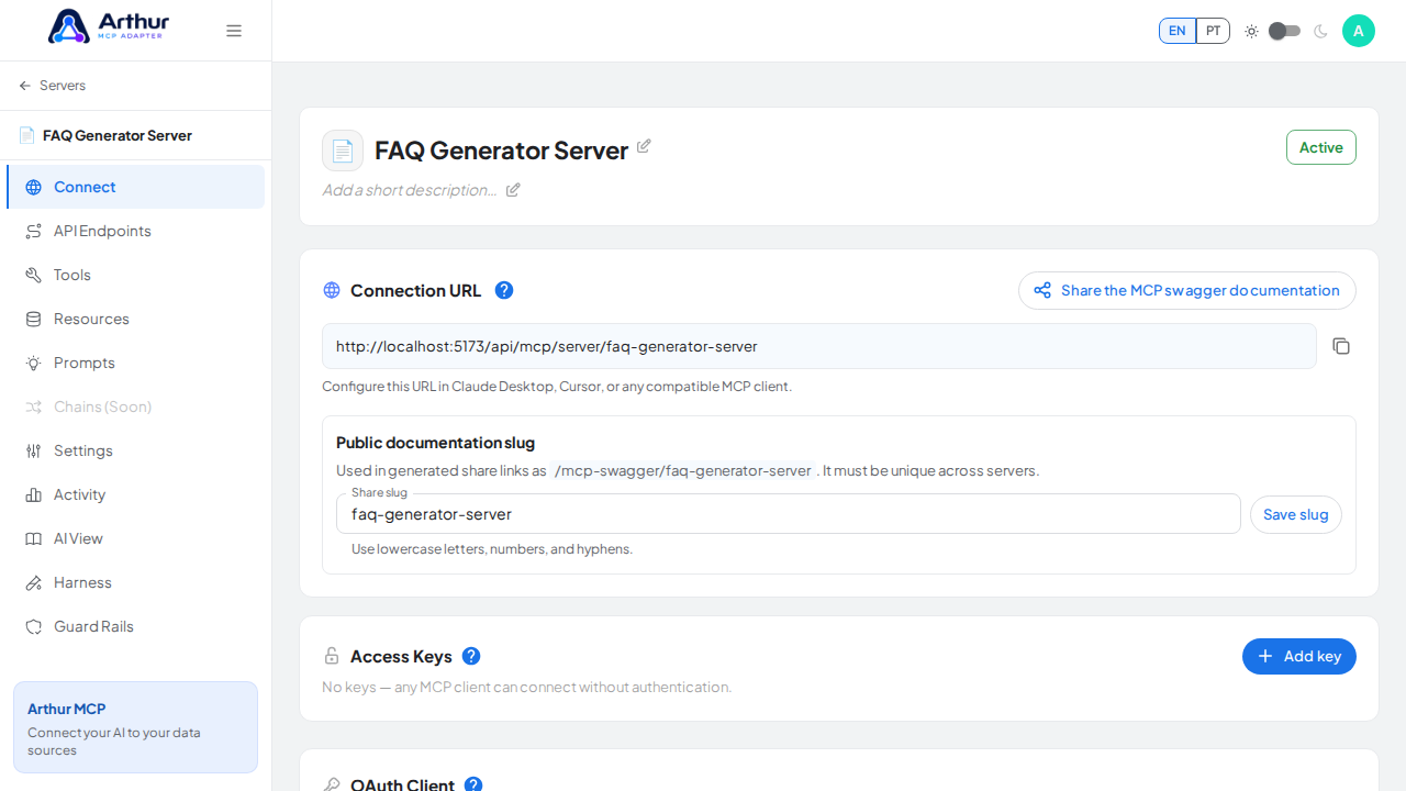 Create the blank MCP server