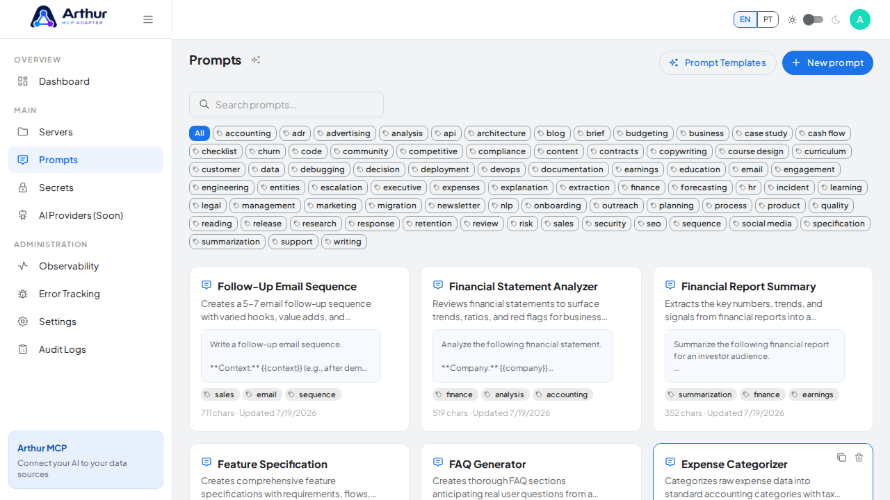 Create the Follow-Up Email Sequence prompt in the shared library