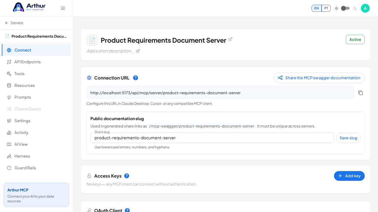 Create the blank MCP server