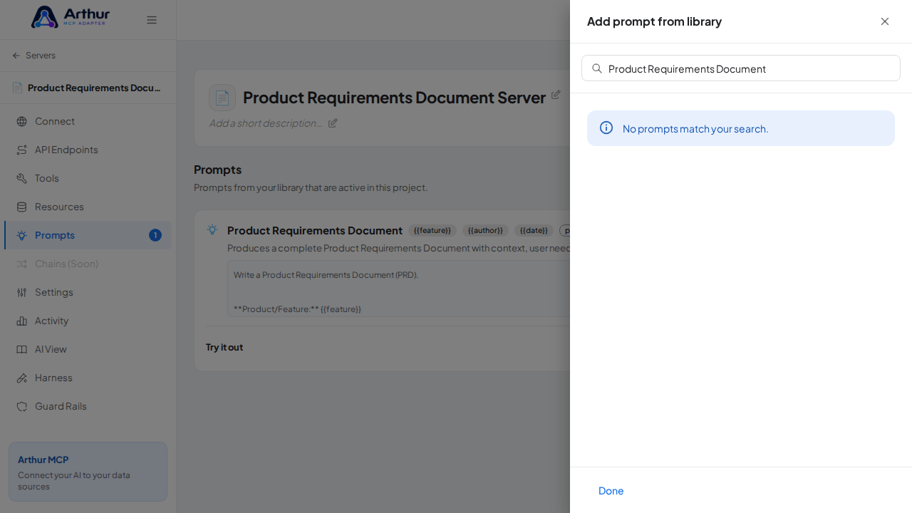 Link the Product Requirements Document prompt to the server